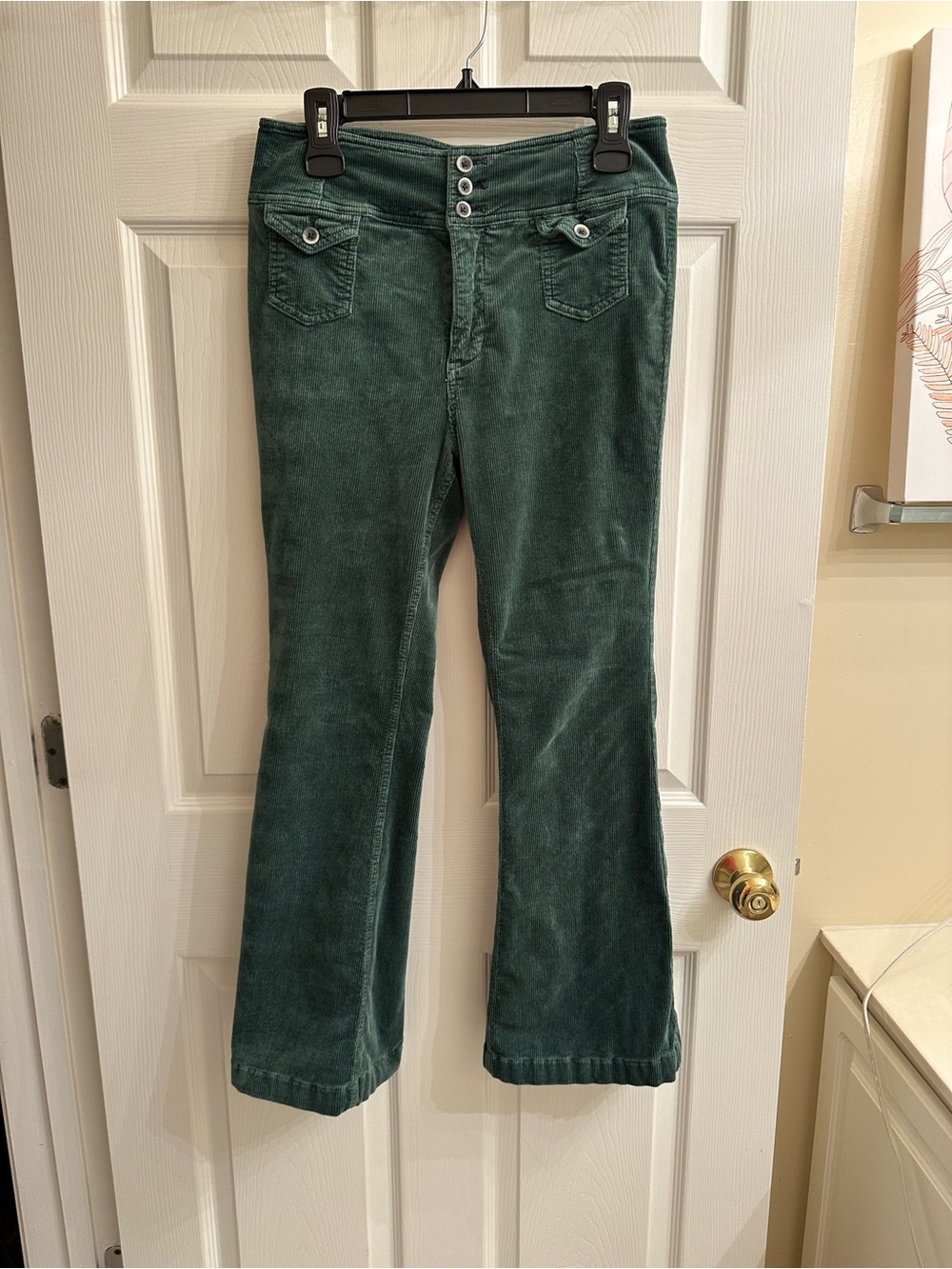 Pilcro and the Letterpress Green Corduroy pants